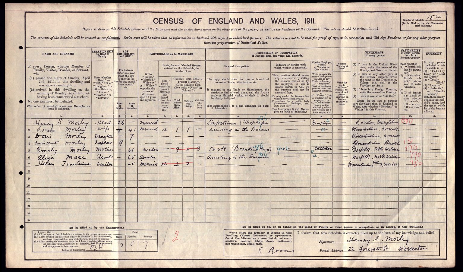 RMS Titanic – Henry Morley & Kate Philips 2nd Class Passengers who ...