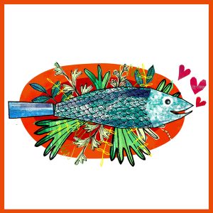 Fish platter artwork