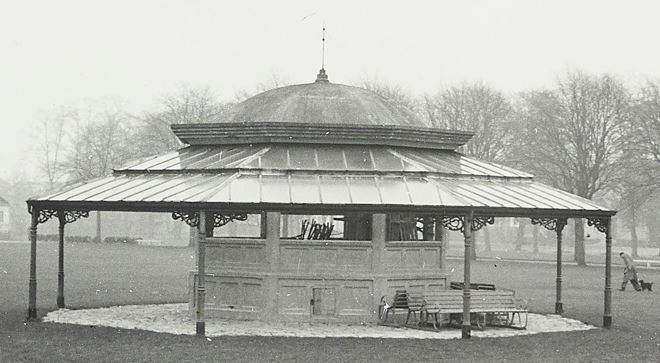 Round bandstand with a low domed roof
