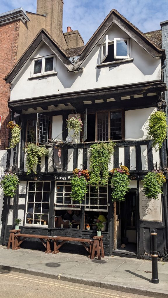 A photograph of the King Charles II Public House, New Street as it looks today.