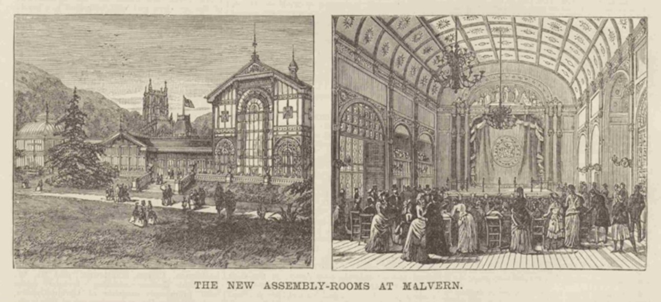 The New Assembly Rooms at Malvern pictured in The Penny Illustrated Newspaper dated the 12th August 1887