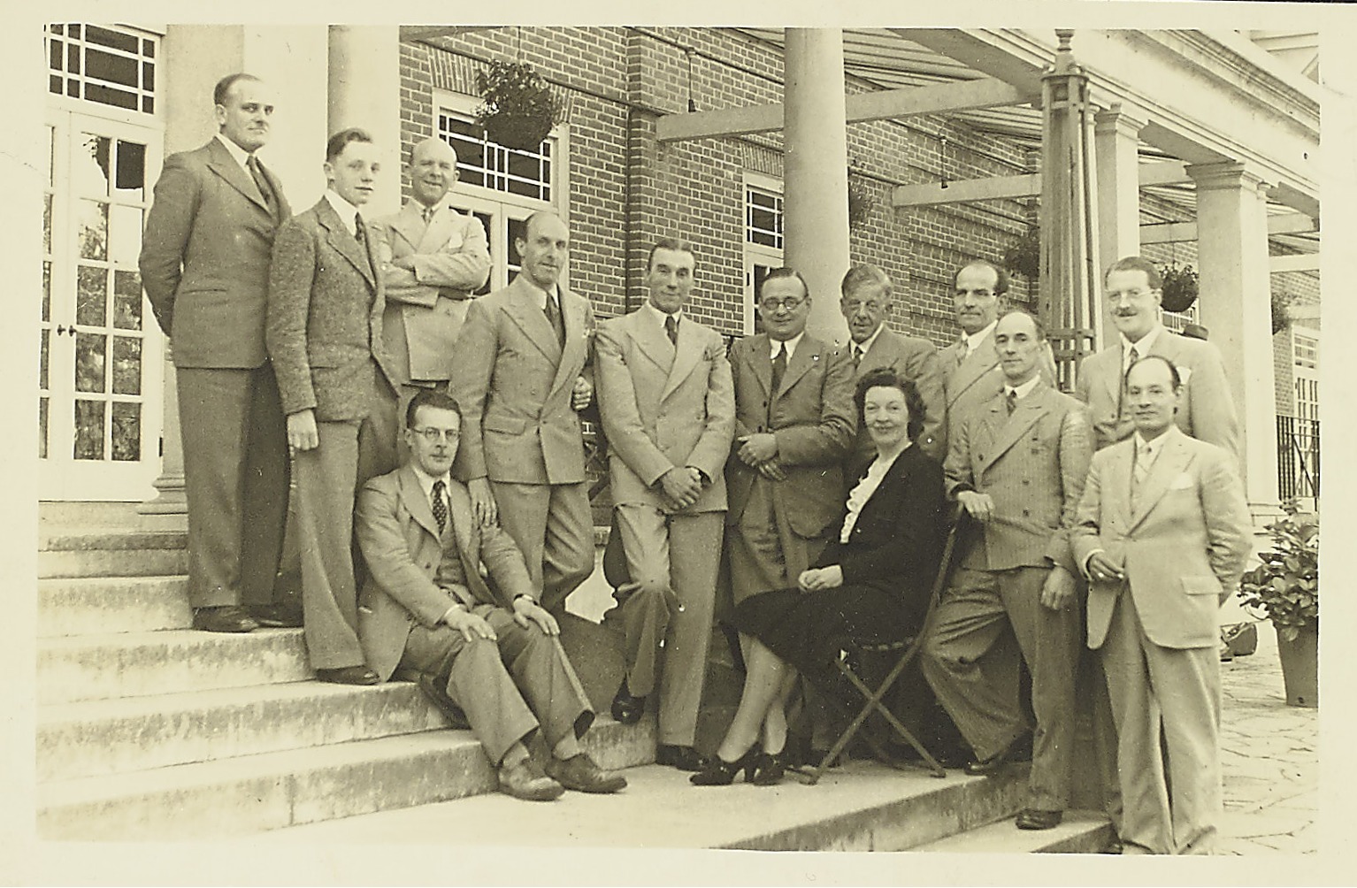 Photograph of a group of men who were an Orchestra associated with Priory Park and the Winter Gardens dated to 1940