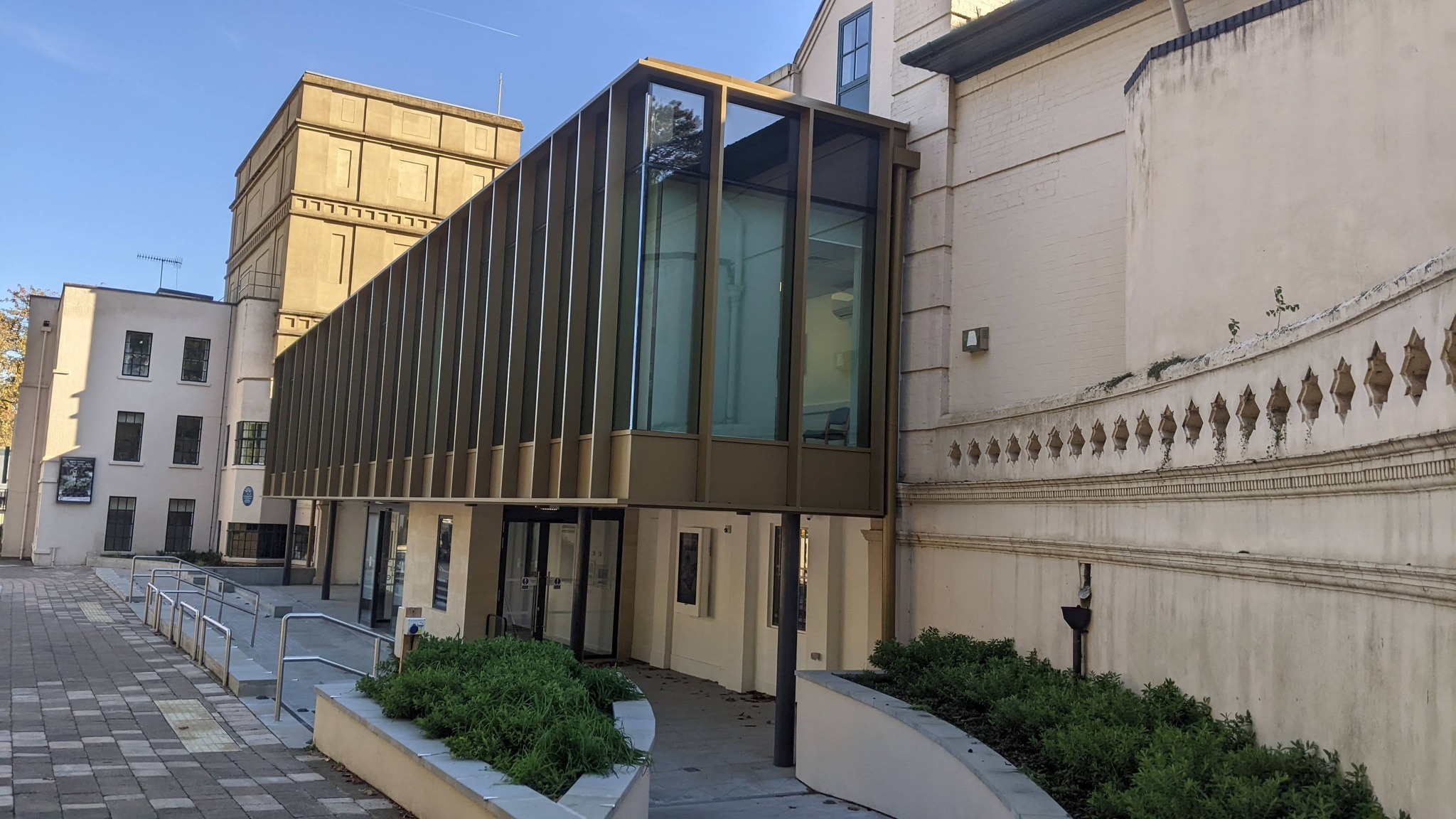 Photograph showing the Malvern Theatres main entrance as it looks today since its recent redevelopment